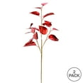thumbnail image 3 of Vickerman 33" Red Shiny Leaf Artificial Christmas Spray. Includes 2 sprays per pack., 3 of 3