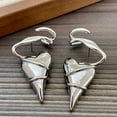 thumbnail image 3 of YongCo Geometric Metal Wrap Asymmetrical Heart Earrings Lightweight Gold/Silver Color Ear Studs Date Night Handmade Jewelry, 3 of 14