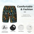 thumbnail image 5 of Lsque Mens Swim Trunks Colorful Guitar Pattern - Bathing Suit Compression Liner - Beach Swim Shorts Swimwear - (S-3XL) - Stretch Quick Dry -Medium, 5 of 9