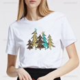 thumbnail image 2 of Camiseta con estampado de árbol de Navidad Harajuku para mujer, Tops cómodos de manga corta, camiseta informal de verano divertida, moda estampada, 2 of 5