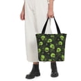 thumbnail image 5 of Pofeuu Skulls And Cobwebs Print Women Fashion Shoulder Handbags Top Handle Satchel Bags Tote Shoulder Shopping Bag Stylish Canvas Tote Bag, 5 of 6