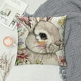 thumbnail image 2 of Easter Pillow Covers Set of ,Spring Floral Bunny Decorative Throw Pillow Cover Rabbit Cushion Case for Sofa Couch Home Indoor Outdoor Easter Decoration, 2 of 5
