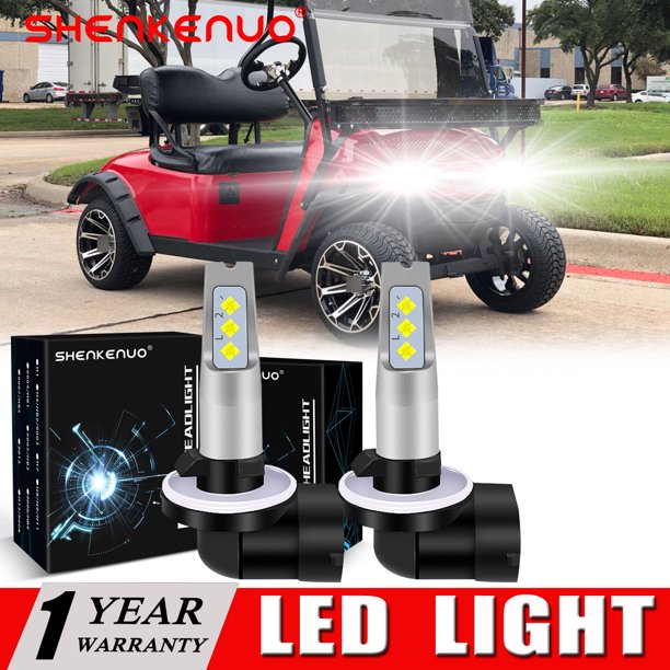 SHENKENUO For EZGO Club Car Replacement 6000K Cart LED Headlight Kit