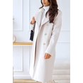 thumbnail image 4 of LinYooLi Women's Notch Lapel Double Breasted Pea Coat Winter Casual Wool Blend Overcoat Long Shacket Jacket, 4 of 4