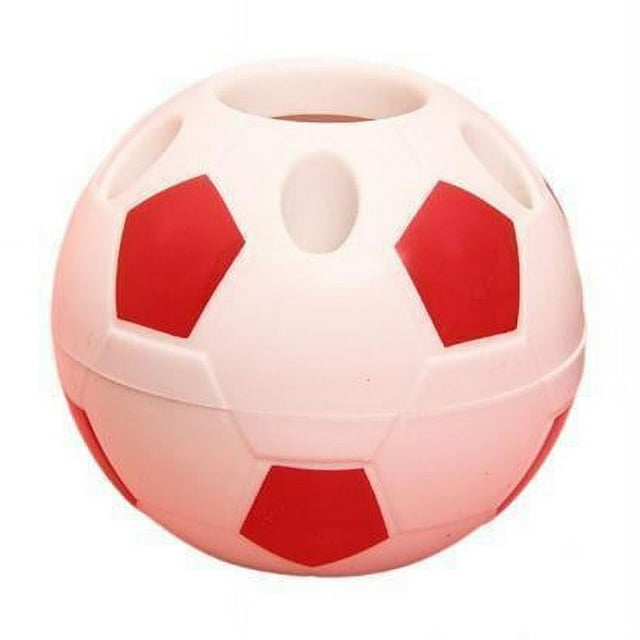 5 x Portalápices Organizador de Bolígrafos Caja de Almacenamiento de Lápices con Forma de Fútbol de Oficina Rojo 5 piezas