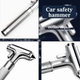 thumbnail image 3 of Metal Safety Hammer with Window Breaker and Seat Belt Cutter, Aluminum Alloy Emergency Rescue Tool for Car (1PC), 3 of 5