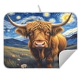 thumbnail image 5 of Ryvnso Highland Cattle Oil Pattern Dish Drying Mat for Kitchen Countertop 16x18 Small Dish Pad Drainer Rack Dish Sink Mats, 5 of 7