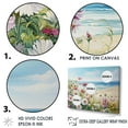 thumbnail image 3 of Designart "Coastal Zinnias" Zinnias Floater Framed Wall Art Living Room, 3 of 5