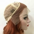 thumbnail image 3 of Nevermindyrhead Auburn Dark Red Wig, Short Curly Free Part Lace Front Wigs for Women, Daily, Party, 3 of 9
