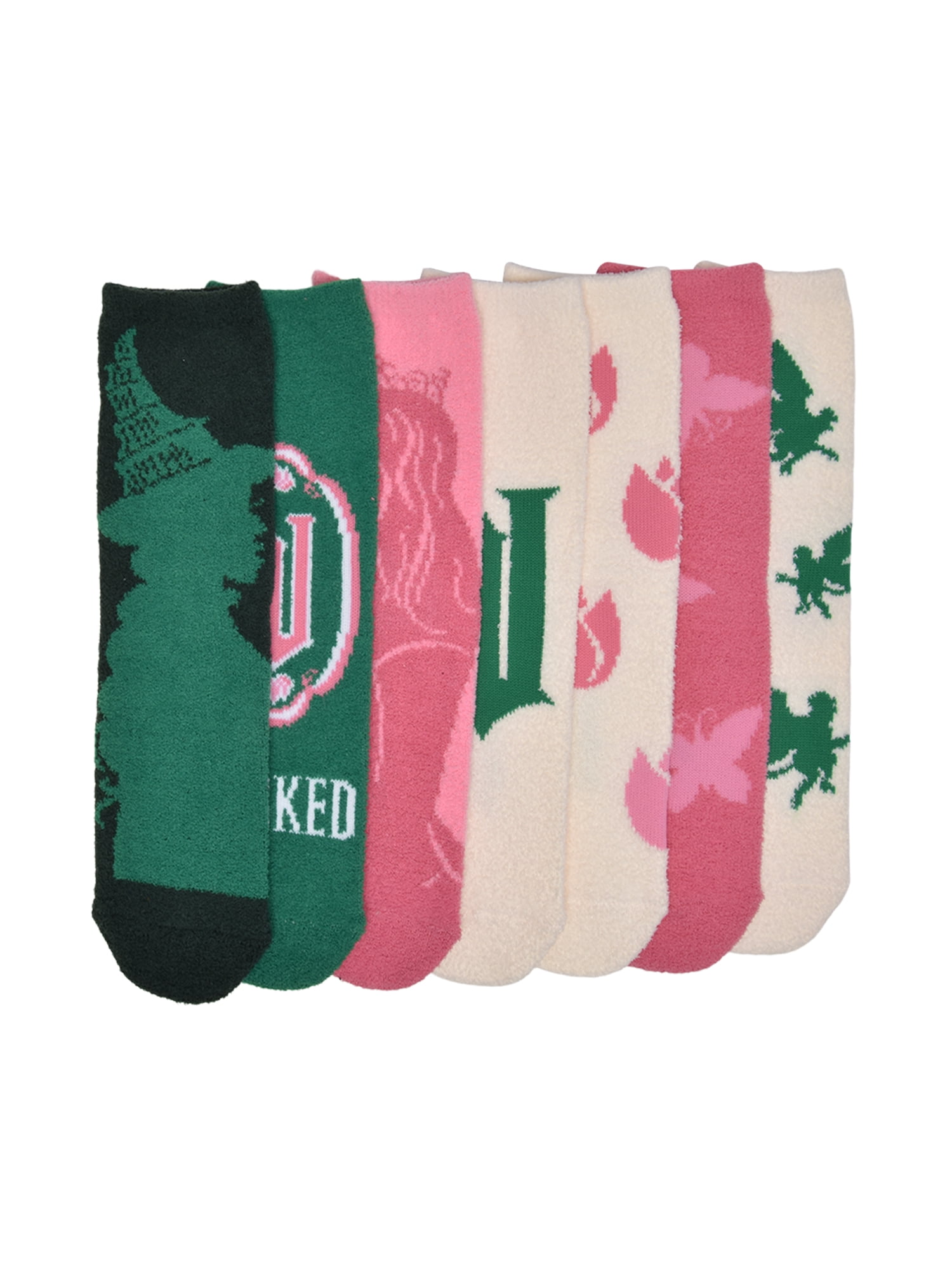 Universal Wicked Womens 7-Pack Box Set Low Cut Cozy Socks, Shoe Size 4-10