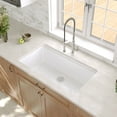thumbnail image 3 of 33 in. L x 19 in. W Rectangular Undermount Single Bowl Fireclay Workstation Kitchen Sink with Cutting Board, Bottom Grid, 3 of 18