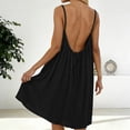 thumbnail image 4 of Afdoent Dresses For Women Design Sleeveless Open Back Loose Fit Casual Dress Robe Homewear Midi Dress Travel Outfits, 4 of 8