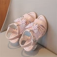thumbnail image 4 of ITSAME Girls Sandals, Adjustable Strap Low Block Heel Open Toe Kids Fashion Party Princess Shoes Pink 13M(Little Kids), 4 of 6