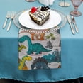 thumbnail image 4 of Werpe Dinosaurs Trees Cave Painting Cloth Napkins Polyester Gift Reusable 2 PCS, 4 of 7