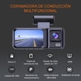 thumbnail image 3 of Dashcam para Auto, Dashcam 1080P，Camara para Carro, Frontal Interior y Trasera Grabra de Conducció, Grabacion en Bucle de 24 Horas, Detección de Movimiento por Vision Nocturna, 3 of 3