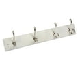 thumbnail image 3 of Mainstays White 18 inch Hook Board with 4 Satin Nickel Hooks for Coats, Bags, Leashes, Keys, Towels, 30 lbs Capacity, 1 Pack, 3 of 6
