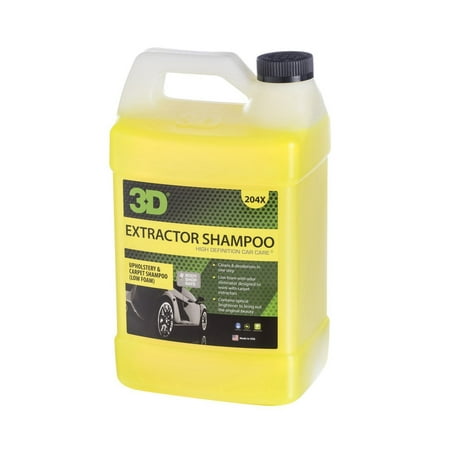 3D Extractor Shampoo Upholstery Cleaner - 1 Gallon | No Residue Low Foam Carpet Degreaser & Stain Remover | Cleans & Deodorizes | Odor Eliminator | Made in USA | All Natural | No Harmful (Best Way To Deodorize Carpet)
