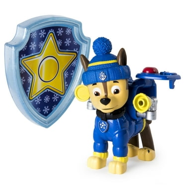 Paw Patrol Snow Rescue – Chase with Transforming Pup Pack and Badge – Walmart Exclusive