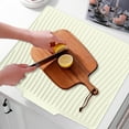 thumbnail image 4 of 2025 Silicone Dish Drying Mat for Kitchen Counter, Extra Large Dish Drying Pad, Built in Drain Kitchen Drying Mat, Heat & Water Resistant Silicone Dish Drying Mats, 4 of 7