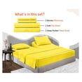thumbnail image 2 of Gexandy 32" King Split Top Head Sheet Set 1800 Threads Top Sheet for Adjustable Bed 4 Piece Sheet Set 18" Deep Pocket for Sleep Number Bed - Yellow, 2 of 8