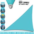 thumbnail image 1 of TANG Sunshades Depot A Ring Design Steel Cable Wire Reinforcement 16'x36'x39.4' Right Triangle Sun Shade Sails Beige Heavy Duty Permeable 260GSM UV Block Patio Garden Deck Dock Outdoor Facility, 1 of 6