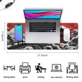 thumbnail image 5 of Black and Red Japanese Landscapes Gaming Mouse Mat, Wave Rectangle Large Non-Slip Rubber Gaming Mouse Pad with Stitched Edges, Office Mouse Pad for Women Men Kids, 31.5x11.8in, 5 of 7