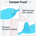 thumbnail image 2 of 1000 Pcs Plastic Tamper Seals Tags Security Tags Seals Safety Numbered Zip Ties Labels Light Blue, 2 of 5