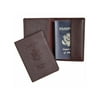 Royce Leather Passport Holder and Travel Document Organizer in Leather, Burgundy 3, One Size
