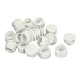 thumbnail image 4 of 25mm Diameter Plastic Blanking End Cap Round Ribbed Tube Insert Plug White 20Pcs, 4 of 5