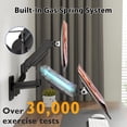 thumbnail image 4 of BONTEC Support Mural à Double Moniteur pour Écrans de 13 à 32 Pouces, Bras à Ressort à Gaz à Hauteur Réglable avec Inclinaison, Pivotement et Rotation, Supporte jusqu'à 19,8 Lb, s'Ajuste Entièrement, 4 of 8