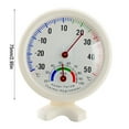 thumbnail image 3 of Round Th108 Analog Hygrometer Humidity Temperature Meter Gauge, 1-Pack Indoor Outdoor Use For Home Office Warehouse, Easy-To-Read Dual Display Thermometer & Hygrometer, 3 of 5