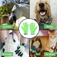 thumbnail image 5 of HandsOn Pet Grooming Gloves for Cats, Dogs, and Horses, Green, Large, 5 of 6