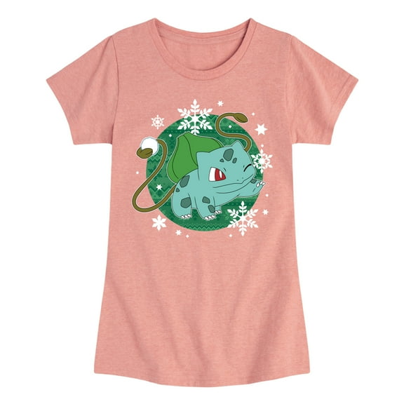 Pokémon - Bulba Pattern - Youth Girls Short Sleeve Graphic T-Shirt