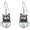 Black Cat, variant on Bat Earrings 925 Sterling Silver Dangle Drop Earrings Vintage Gothic Halloween Bat Jewelry Gift for Women Mom Wife Friend