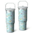 thumbnail image 2 of 1pc Alpaca 30oz Tumbler with Straw & Handle - Insulated Stainless Steel Cup | Holiday Gift for Man Women (Christmas, Valentine's, Birthday), 2 of 7