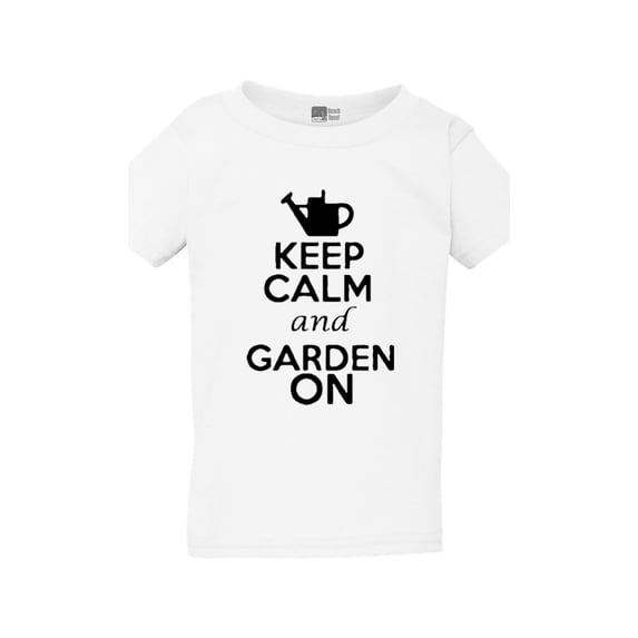 Keep Calm And Garden On Gardening Plants Flowers Toddler Kids T-Shirt Tee