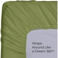 thumbnail image 3 of Couture Charm Queen (60"x80") Fitted Sheet - Bottom Sheet Fits Upto 19-22" Deep Pocket - Soft 600-TC Percale Cotton - Easy Care -1 Fitted Sheet Only (Solid, Moss), 3 of 4
