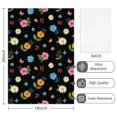 thumbnail image 2 of 2 Pcs Pioneer Flower Floral Print Pattern Kitchen Towels, Funny Microfiber Dish Towel Set, 18" X 26" Tea Towels, 2 of 6