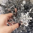 thumbnail image 5 of Sparkly Extra Thick Tinsel Garlands with Snowflakes - 3 Strands x 6.6 ft (Silver), 5 of 5