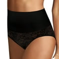 thumbnail image 4 of Women's Maidenform DM0051 Tame Your Tummy Brief Panty (Black W/ Black Lace 2X), 4 of 5