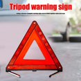 thumbnail image 2 of Car Triangle Warning Sign Reflective Fault Tripod Warning Stand Foldable Warning Emergency Car Tripod Red Breakdown, 2 of 8