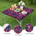 thumbnail image 4 of Square Tablecloth with Elastic Edges 34 * 34 Inch Pioneer Waterproof Flower Wallpaper Table Cover Washable Indoor and Outdoor for Party Kitchen Dinner Banquet Patio Picnic, 4 of 6
