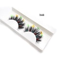 thumbnail image 1 of Zhuge 1 par de pestañas postizas con purpurina y lentejuelas de colores, pestañas postizas de visón esponjoso con color para cosplay, maquillaje de escenario, pestañas postizas (h44), 1 of 3