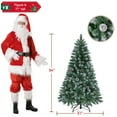 Alden Design 4.5ft Pre Decorated Frosted Artificial Christmas Tree with
