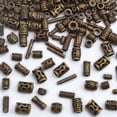 thumbnail image 4 of 100 Gram  Mixed Styles Column Spacer Beads Alloy Barrel Tube Bar Loose Charm Beads Jewelry Findings Accessories for DIY Bracelet Necklace Craft Projects,Antique Bronze, 4 of 8