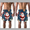 thumbnail image 3 of luoweisi Men's Beach Shorts Quick Dry Swim Trunks with Mesh Lining Santa Claus 2XL, 3 of 5
