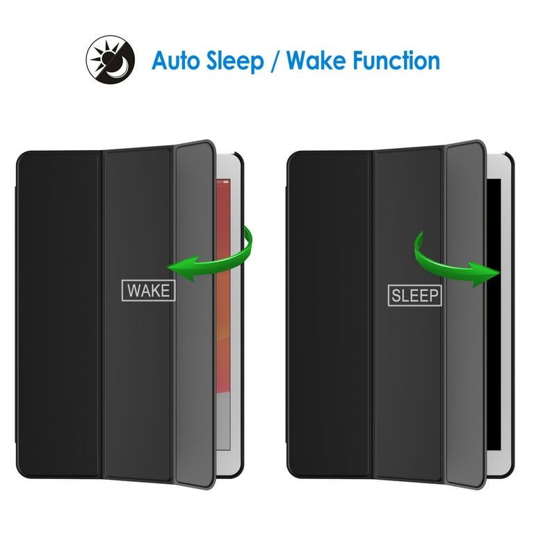 JETech Case for iPad 10.2-Inch (2021/2020/2019 Model, 9/8/7 Generation),  Auto Wake/Sleep Cover (Black) 