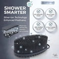 thumbnail image 5 of Avilana Silicone Body Scrubber Enhanced with Silver Infused Technology For Superior Cleanliness-Shower Brush (Style1-Blue), 5 of 8