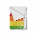 thumbnail image 2 of Vintage Rainbow Soft Flannel Fleece Blanket, Heart Shape with LGBT Flag Design Gay Pride Themed Image with Retro Effect, Cozy Plush for Indoor and Outdoor Use, 70" x 90", Multicolor, by Ambesonne, 2 of 6