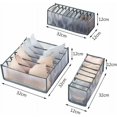 thumbnail image 2 of Jinsinto 6 Pcs Underwear Drawer Organizer Foldable Storage Box Large Capacity Drawer Storage Box for Storing Underwear, Socks, Bras, 2 of 5